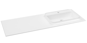 Sapho BRAHEA umyvadlo 141x51, 5cm (70+70cm), pravé, bílá mat BL141R