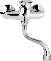 Mereo Dřezová nástěnná baterie , 100 mm, s ramínkem trubkovým ø 18 mm - 200 mm, chrom CB301A01N