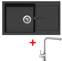 Granitový dřez Sinks INFINITY 860 Metalblack+ELKA IN86074ELCL