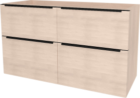 Mereo Mailo, koupelnová skříňka 121 cm, černé madlo, Multidecor, Dub Patinovaný CN593SBDUP1