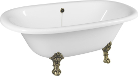 Polysan REGATA volně stojící vana 175x85x61cm, nohy bronz, bílá 10121