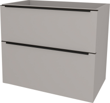 Mereo Mailo, koupelnová skříňka 81 cm, černé madlo, Multidecor, Arktická šedá CN591SBARS1