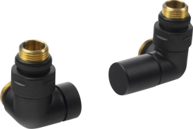 Sapho CORNER SIMPLY připojovací sada ventilů triaxiální, pravé provedení, černá mat CP130BS