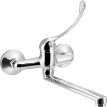 Aqualine AQUALINE 35 nástěnná baterie, lékařská páka, ramínko ploché, 220mm, chrom 52034
