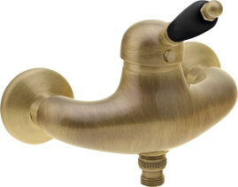 Sapho KIRKÉ BLACK nástěnná sprchová baterie, černá páčka, bronz KI11NB