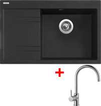 Granitový dřez Sinks RIM 780 P Granblack + Vitalia G5830