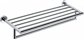 Sapho X-ROUND polička na ručníky s hrazdou 600mm, chrom XR419