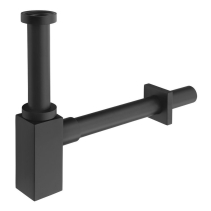Sapho Umyvadlový sifon 5/4", odpad 32mm, hranatý, černá mat SI415