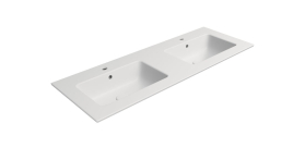 GSI PURA keramické dvojumyvadlo Slim 122x46cm, bílá mat 8888109