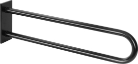Sapho HANDICAP opěrné pevné madlo tvar U 813mm, černá mat XH540B