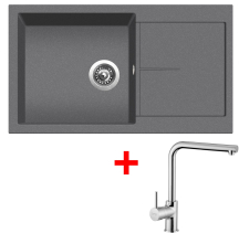 Granitový dřez Sinks INFINITY 860 Titanium+ELKA IN86072ELCL