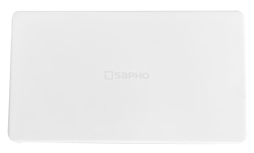 Sapho Kryt odpadu 144x82mm, logo SAPHO, litý mramor, bílá ND-55032-1