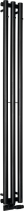 Sapho PILON otopné těleso 196x1800mm, se třemi háčky pro ručník, černá mat IZ128T