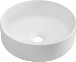 Isvea INFINITY ROUND keramické umyvadlo na desku, průměr 36cm, bílá mat 10NF65036-2L