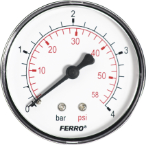 Novaservis Manometr 63mm 1/4" Axiál 0-4 bar M6304A