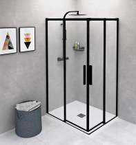 Polysan ALTIS BLACK obdélníkový sprchový kout 1000x900 mm, L/P varianta, rohový vstup, čiré sklo AL1512BAL1592B