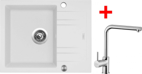 Granitový dřez Sinks LINEA 600 XC Milk + Elka G1828XC