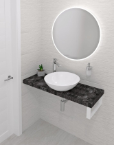 Sapho AVICE deska pod umyvadlo 70x36cm, tl.5cm, štípaný kámen AV0769