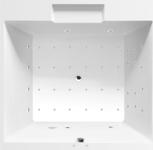 Polysan CAME hydromasážní vana, 175x175x50cm, Attraction Hydro-Air, chrom 23611.4010