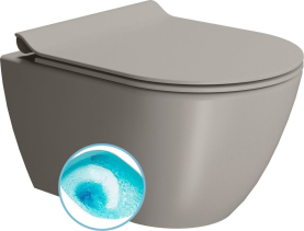 GSI PURA závěsná WC mísa, Swirlflush, 36x50cm, tortora dual-mat 881605