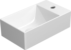 GSI KUBE X keramické umývátko 40x23cm, pravé/levé, bílá ExtraGlaze 9484111