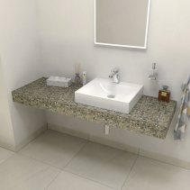 Sapho TAILOR rockstone deska 140x50 cm, provedení límce R TR140R