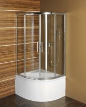 Polysan SELMA čtvrtkruhová sprchová zástěna 900x900x1650mm, čiré sklo MD2516