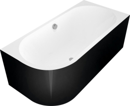 Polysan VIVA R MONOLITH asymetrická vana 180x75x60cm, bílá/černá 72129MB