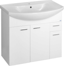 Aqualine ZOJA umyvadlová skříňka 82, 8x74x34, 3cm, bílá 51083A