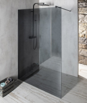 Gelco VARIO BLACK jednodílná sprchová zástěna k instalaci ke stěně, kouřové sklo, 1000 mm GX1310GX1014