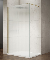 Gelco VARIO GOLD MATT jednodílná sprchová zástěna k instalaci ke stěně, sklo nordic, 1200 mm GX1512-10
