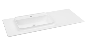 Sapho BRAHEA umyvadlo 121x51, 5cm (90+30cm), levé, bílá mat BL121L