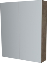 Mereo Koupelnová skříňka zrcadlová 60 cm, galerka, 2 x dvířka, Multidecor, Beton Chicago tm šedý CN798G62BCS2