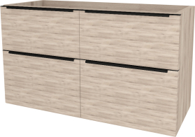 Mereo Mailo, koupelnová skříňka 121 cm, černé madlo, Multidecor, Dub Kronberg světlý CN593SBDKRS