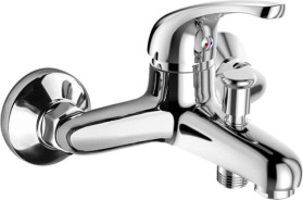 Mereo Vanová nástěnná baterie, Lila, 150 mm, bez příslušenství, chrom CBEE90103