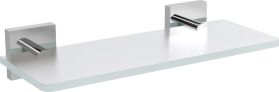 Sapho X-SQUARE skleněná police 200mm, chrom/mléčné sklo XQ009-02