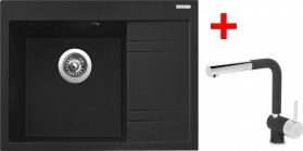 Granitový dřez Sinks RIM 650 L Metalblack + Mix 3 P GR G2874