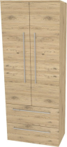 Mereo Bino, koupelnová skříňka vysoká 163 cm, dvojitá, Multidecor, Dub San remo sand CN699DSAN