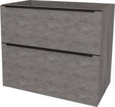 Mereo Mailo, koupelnová skříňka 81 cm, černé madlo, Multidecor, Beton tmavě šedý CN591SBBET2