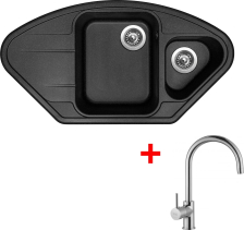 Granitový dřez Sinks LOTUS 960.1 Granblack+VITALIA LT960130VICL