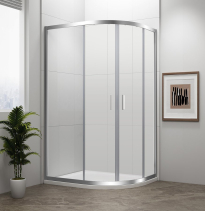 Polysan EASY čtvrtkruhová sprchová zástěna 900x800mm, L/R, čiré sklo EL2815