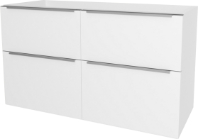 Mereo Mailo, koupelnová skříňka 121 cm, chrom madlo, Multidecor, Bílá lesk perlička CN593SBIEL