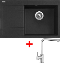 Granitový dřez Sinks RIM 780 P Granblack + Elka G6230