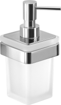 Gedy SAMOA dávkovač mýdla 170 ml, mléčné sklo, chrom A88113
