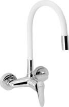 Novaservis Dřezová baterie s elastickým ramenem 150mm, bílá-chrom 94480,0B