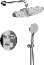 Sapho SMART SELECT podomítkový sprchový set s termostatickou baterií, 2 výstupy, vyústění, chrom RP032-01