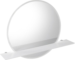 Sapho VISO kulaté zrcadlo s LED osvětlením a policí ø 70cm, bílá mat VS070-01