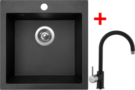 Granitový dřez Sinks VIVA 455 Metalblack + Vitalia GR G474