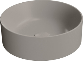 GSI KUBE X keramické umyvadlo na desku, průměr 40cm, tortora mat 942605