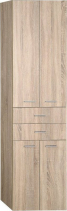 Aqualine ZOJA/KERAMIA FRESH skříňka vysoká se zásuvkami 50x184x29cm, dub platin 51296